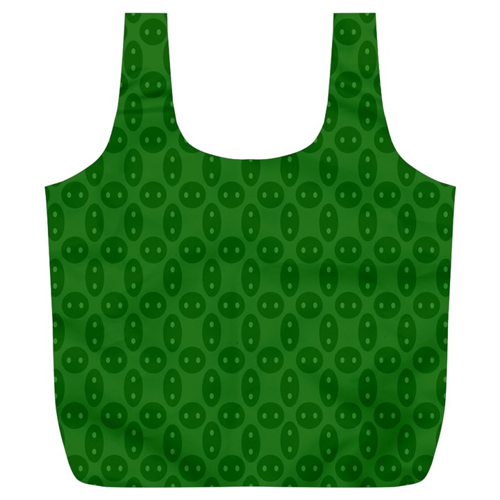 Green Seed Polka Full Print Recycle Bags (L) 