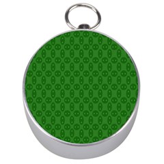 Green Seed Polka Silver Compasses