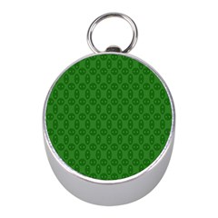 Green Seed Polka Mini Silver Compasses by Mariart