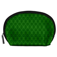 Green Seed Polka Accessory Pouches (large)  by Mariart