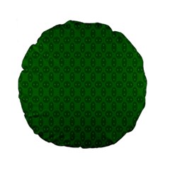 Green Seed Polka Standard 15  Premium Flano Round Cushions