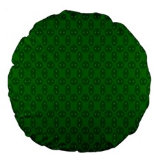 Green Seed Polka Large 18  Premium Flano Round Cushions by Mariart