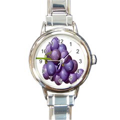 Grape Fruit Round Italian Charm Watch