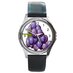 Grape Fruit Round Metal Watch