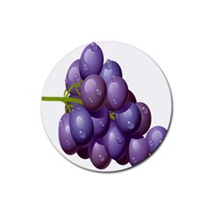 Grape Fruit Rubber Coaster (round) 