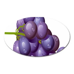 Grape Fruit Oval Magnet