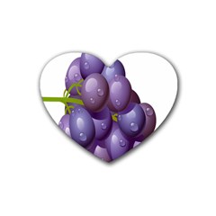 Grape Fruit Heart Coaster (4 Pack) 