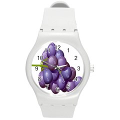 Grape Fruit Round Plastic Sport Watch (m)