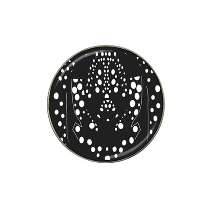 Helmet Original Diffuse Black White Space Hat Clip Ball Marker (10 pack)