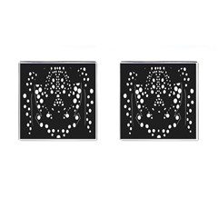 Helmet Original Diffuse Black White Space Cufflinks (square) by Mariart