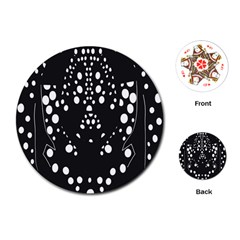 Helmet Original Diffuse Black White Space Playing Cards (round) 