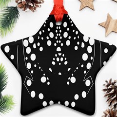 Helmet Original Diffuse Black White Space Star Ornament (two Sides) by Mariart