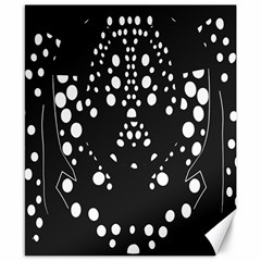 Helmet Original Diffuse Black White Space Canvas 8  X 10  by Mariart