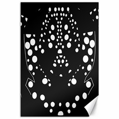 Helmet Original Diffuse Black White Space Canvas 12  X 18  