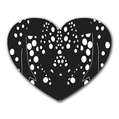 Helmet Original Diffuse Black White Space Heart Mousepads by Mariart