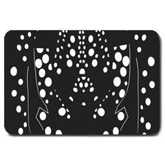 Helmet Original Diffuse Black White Space Large Doormat 