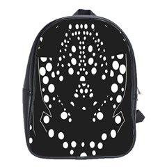 Helmet Original Diffuse Black White Space School Bag (large) by Mariart