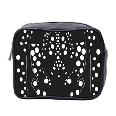 Helmet Original Diffuse Black White Space Mini Toiletries Bag 2-side by Mariart