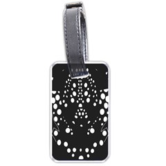 Helmet Original Diffuse Black White Space Luggage Tags (one Side)  by Mariart