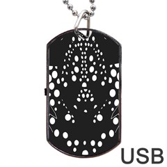 Helmet Original Diffuse Black White Space Dog Tag Usb Flash (one Side)