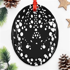 Helmet Original Diffuse Black White Space Oval Filigree Ornament (two Sides) by Mariart