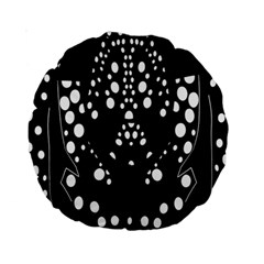 Helmet Original Diffuse Black White Space Standard 15  Premium Round Cushions by Mariart