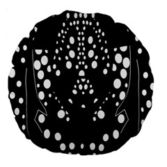 Helmet Original Diffuse Black White Space Large 18  Premium Round Cushions