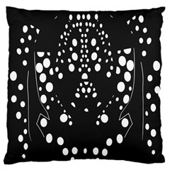 Helmet Original Diffuse Black White Space Large Flano Cushion Case (two Sides) by Mariart