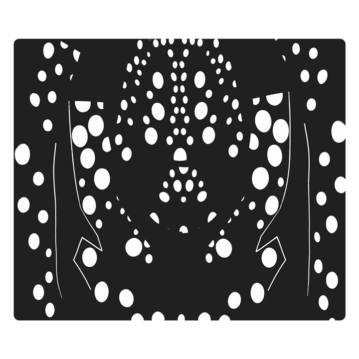 Helmet Original Diffuse Black White Space Double Sided Flano Blanket (Small) 