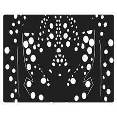 Helmet Original Diffuse Black White Space Double Sided Flano Blanket (medium)  by Mariart