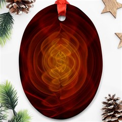 High Res Nostars Orange Gold Ornament (oval)