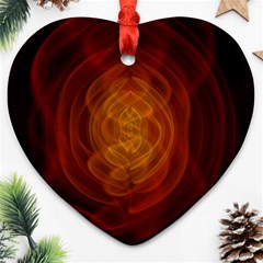 High Res Nostars Orange Gold Ornament (heart)