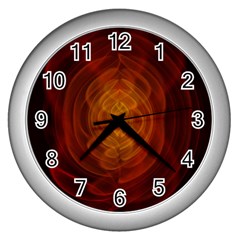 High Res Nostars Orange Gold Wall Clocks (silver) 