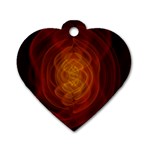 High Res Nostars Orange Gold Dog Tag Heart (Two Sides) Front