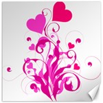 Heart Flourish Pink Valentine Canvas 16  x 16   15.2 x15.41  Canvas - 1