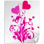 Heart Flourish Pink Valentine Canvas 16  x 20   15.75 x19.29  Canvas - 1