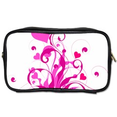 Heart Flourish Pink Valentine Toiletries Bags