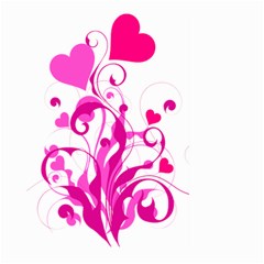 Heart Flourish Pink Valentine Large Garden Flag (two Sides)