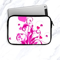 Heart Flourish Pink Valentine Apple Ipad Mini Zipper Cases by Mariart