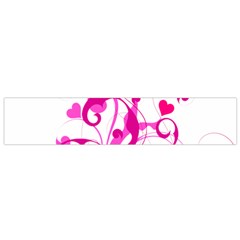 Heart Flourish Pink Valentine Flano Scarf (small)