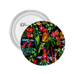 Hawaiian Girls Black Flower Floral Summer 2 25  Buttons by Mariart