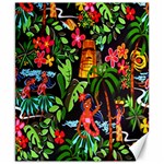 Hawaiian Girls Black Flower Floral Summer Canvas 8  x 10  8.15 x9.66  Canvas - 1