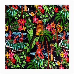 Hawaiian Girls Black Flower Floral Summer Medium Glasses Cloth by Mariart