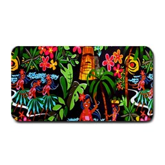 Hawaiian Girls Black Flower Floral Summer Medium Bar Mats by Mariart