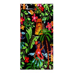 Hawaiian Girls Black Flower Floral Summer Shower Curtain 36  X 72  (stall) 