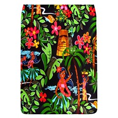 Hawaiian Girls Black Flower Floral Summer Flap Covers (l)  by Mariart