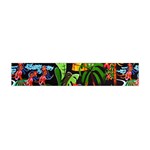 Hawaiian Girls Black Flower Floral Summer Flano Scarf (Mini) Front