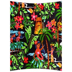 Hawaiian Girls Black Flower Floral Summer Back Support Cushion