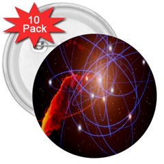 Highest Resolution Version Space Net 3  Buttons (10 Pack)  by Mariart