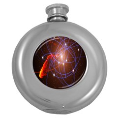 Highest Resolution Version Space Net Round Hip Flask (5 Oz) by Mariart